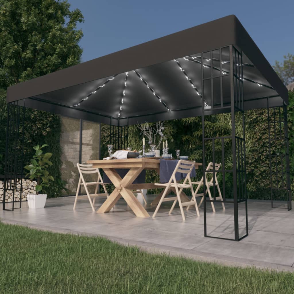 Pavillon Mit Led-Lichterkette 4X3 M