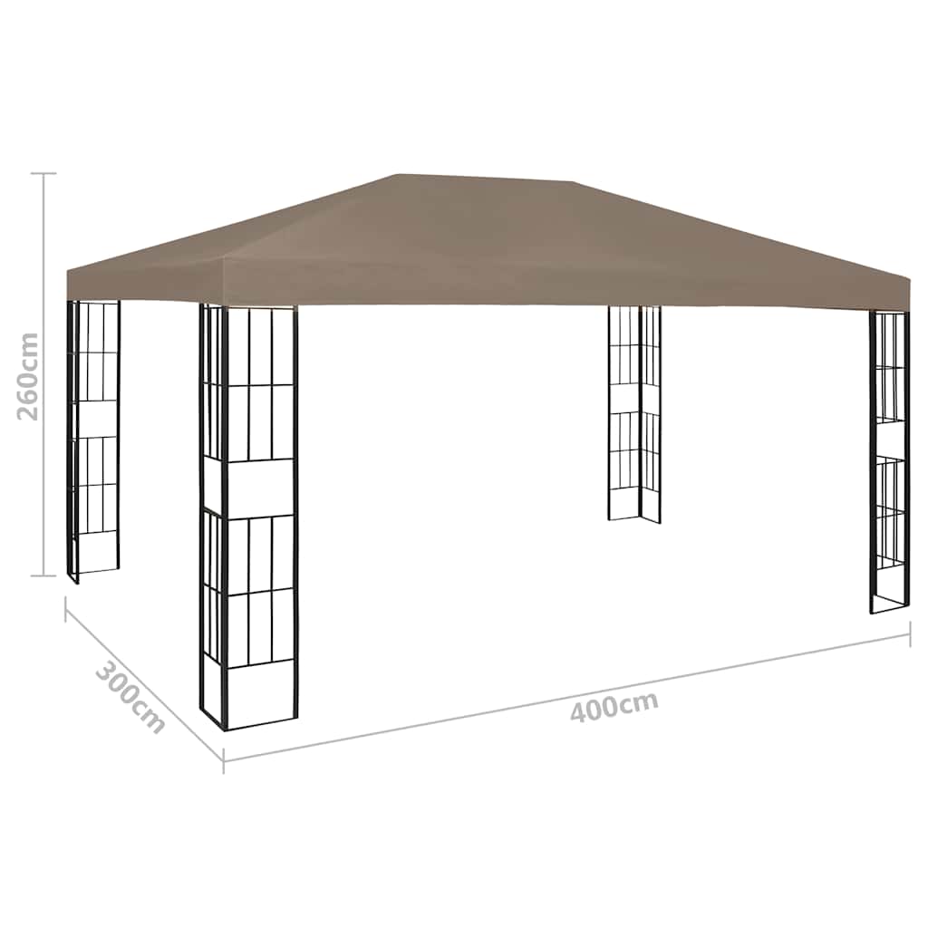 Pavillon Mit Led-Lichterkette 4X3 M