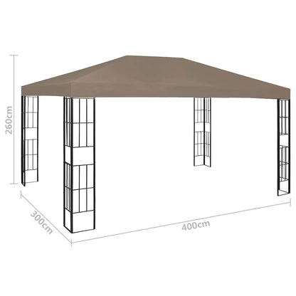 Pavillon Mit Led-Lichterkette 4X3 M