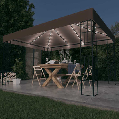 Pavillon Mit Led-Lichterkette 4X3 M