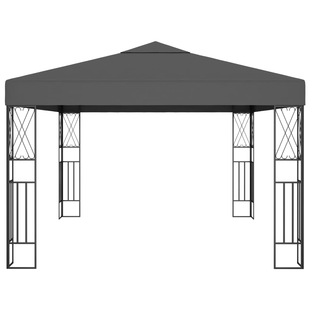 Pavillon Mit Led-Lichterkette 3X4 M Stoff