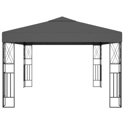 Pavillon Mit Led-Lichterkette 3X4 M Stoff