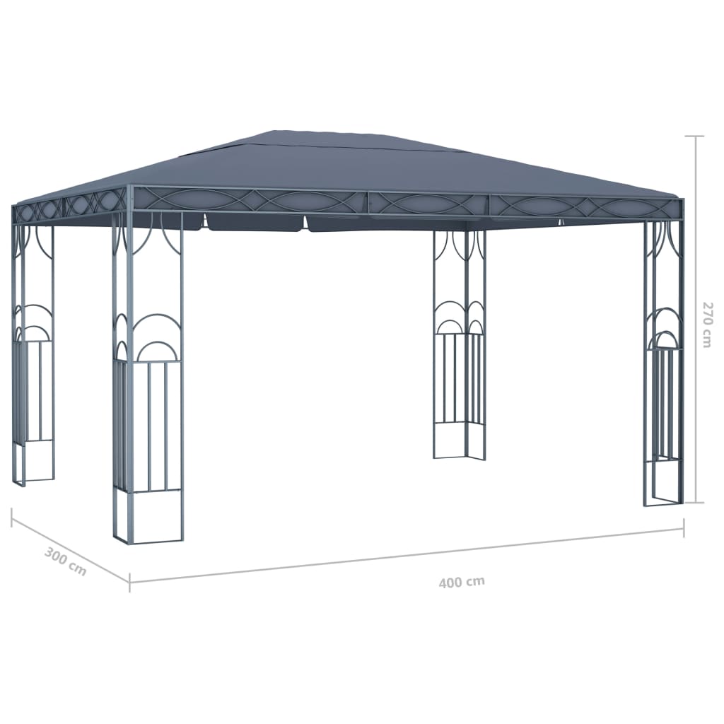 Pavillon Mit Led-Lichterkette 400X300 Cm
