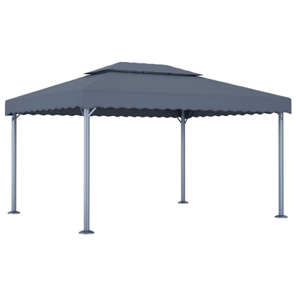 Pavillon Mit Led-Lichterkette 400X300 Cm Aluminium
