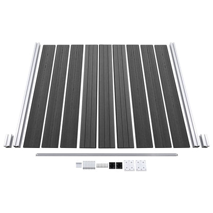 Zaunelement Set Wpc 526X186 Cm Schwarz