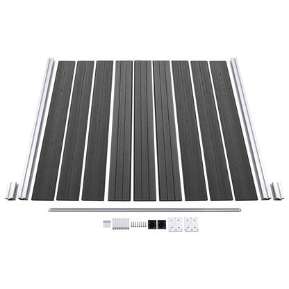 Zaunelement Set Wpc 1391X186 Cm Schwarz