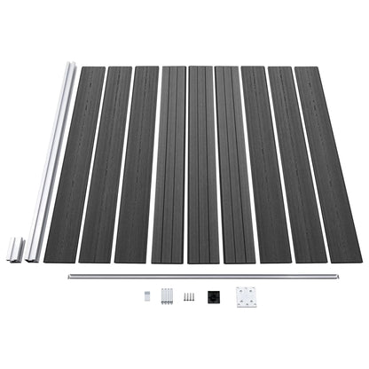 Zaunelement Set Wpc 1391X186 Cm Schwarz