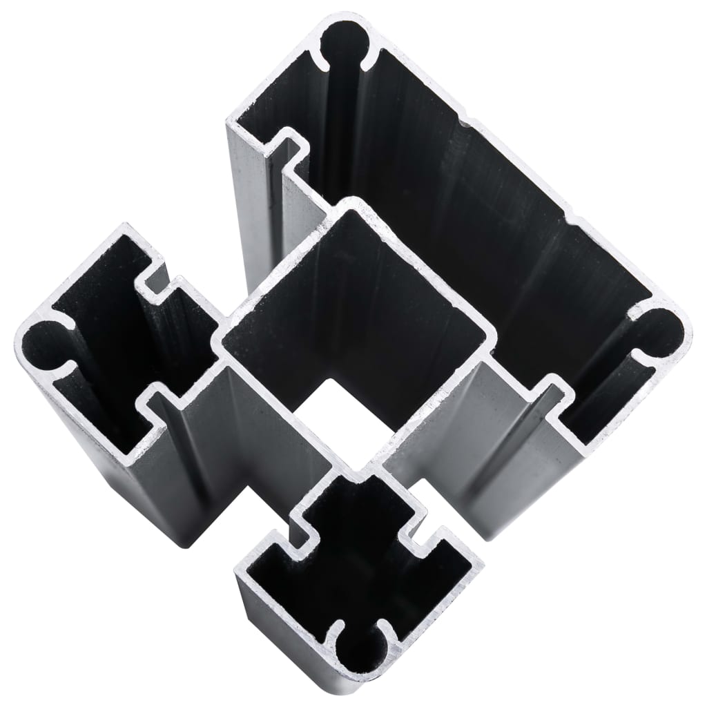Zaunelement Set Wpc 1391X186 Cm Schwarz