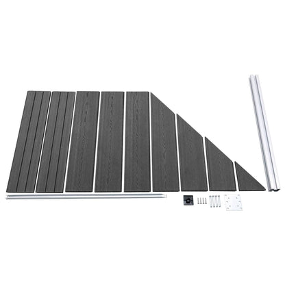 Zaunelement Set Wpc 792X(105-186)Cm Schwarz