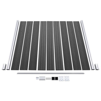 Zaunelement Set Wpc 792X(105-186)Cm Schwarz