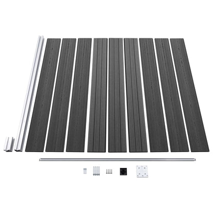 Zaunelement Set Wpc 792X(105-186)Cm Schwarz