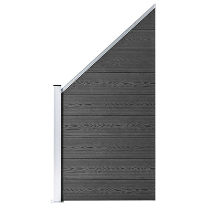 Zaunelement Set Wpc 1657X(105-186) Cm Schwarz