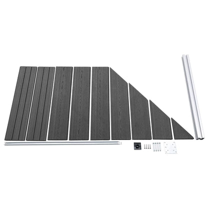 Zaunelement Set Wpc 1657X(105-186) Cm Schwarz