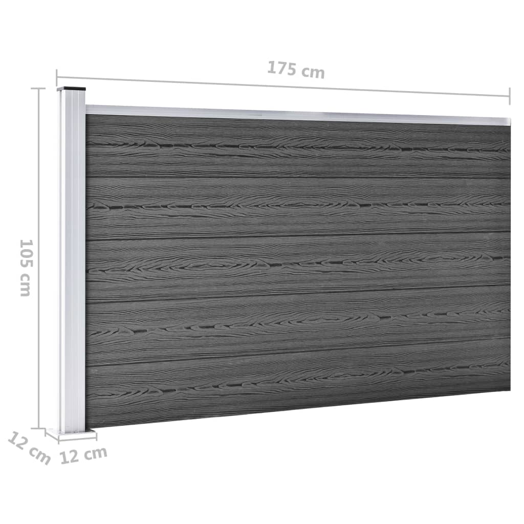 Zaunelement Set Wpc 353X105 Cm