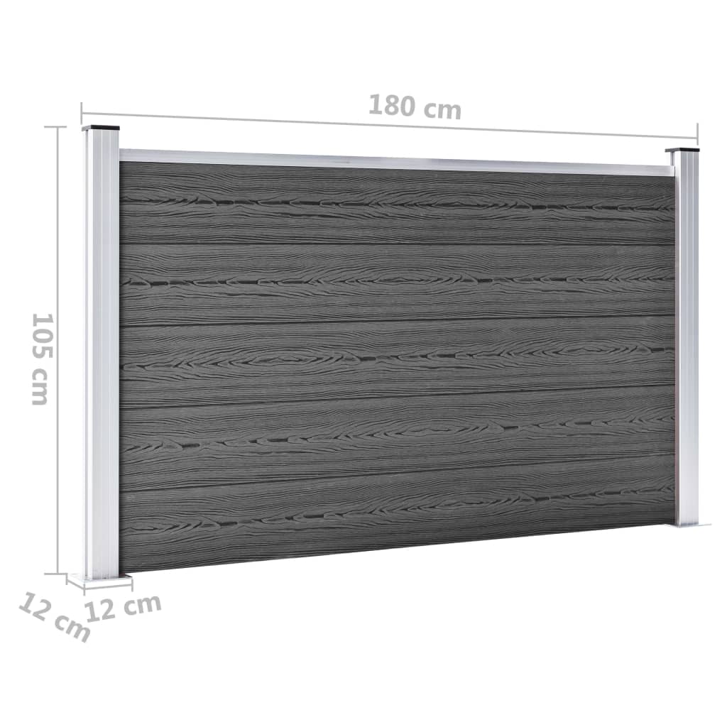 Zaunelement Set Wpc 353X105 Cm