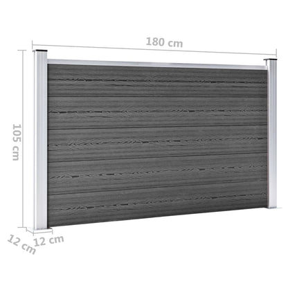 Zaunelement Set Wpc 353X105 Cm