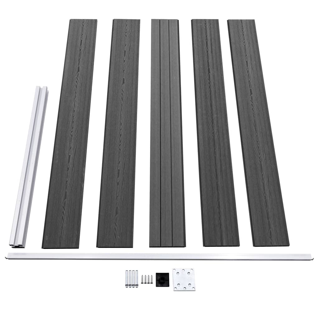 Zaunelement Set Wpc 353X105 Cm