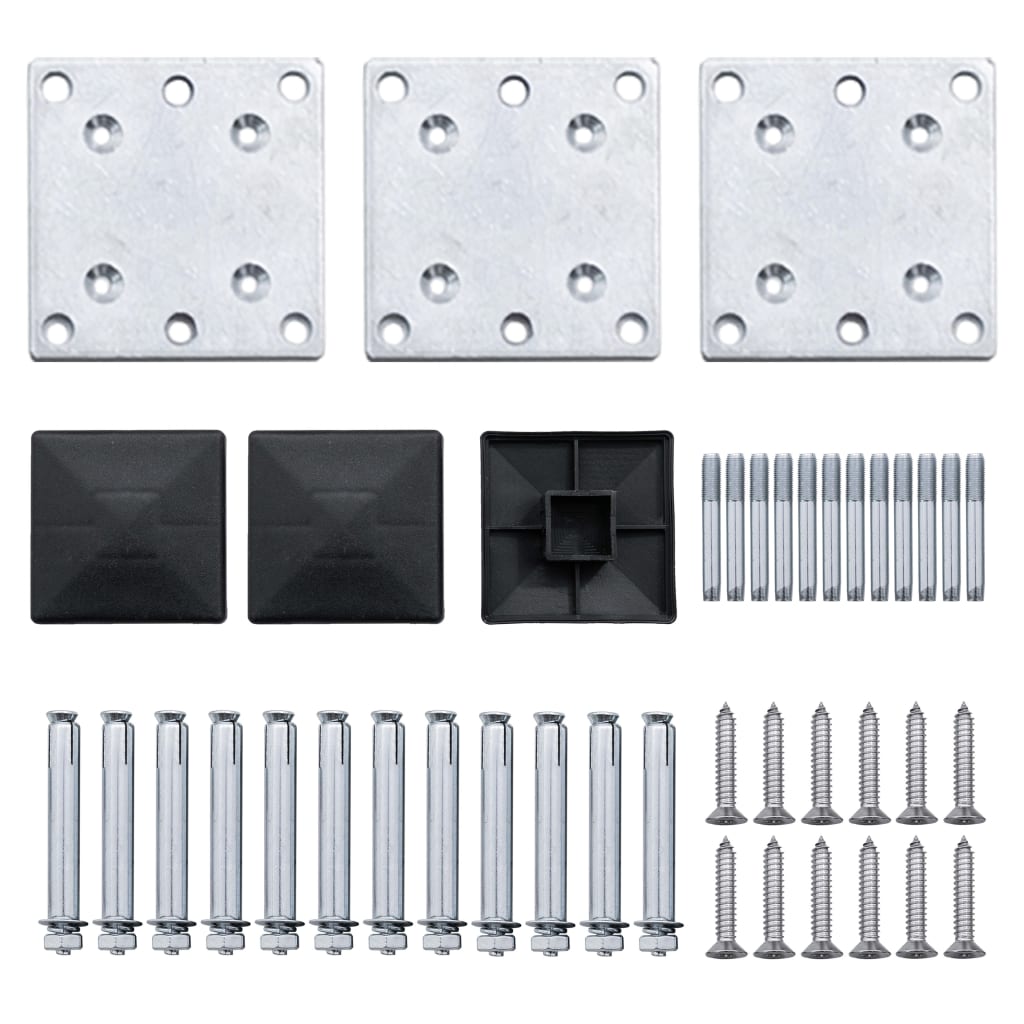 Zaunelement Set Wpc 353X105 Cm
