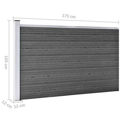 Zaunelement Set Wpc 526X105 Cm