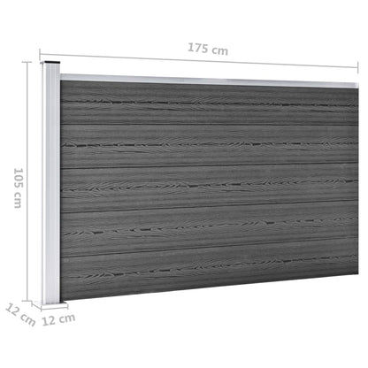 Zaunelement Set Wpc 699X105 Cm