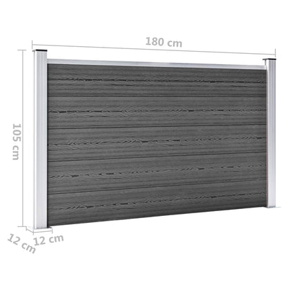 Zaunelement Set Wpc 699X105 Cm