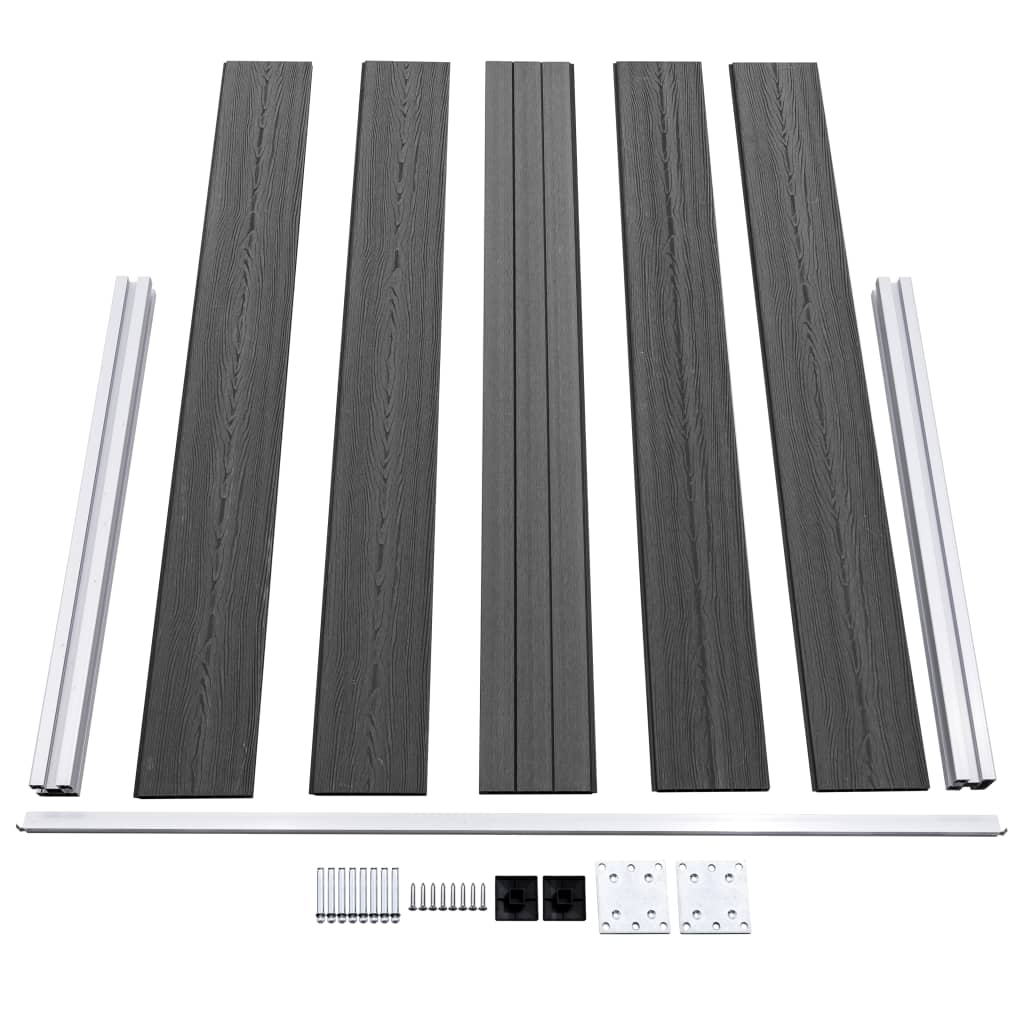 Zaunelement Set Wpc 699X105 Cm