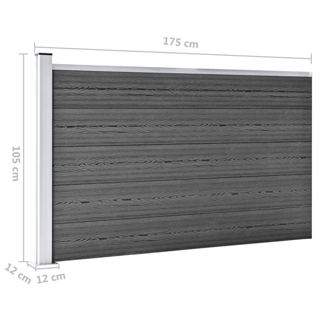 Zaunelement Set Wpc 872X105 Cm
