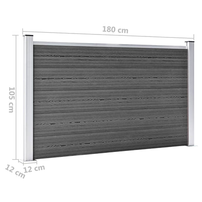 Zaunelement Set Wpc 872X105 Cm