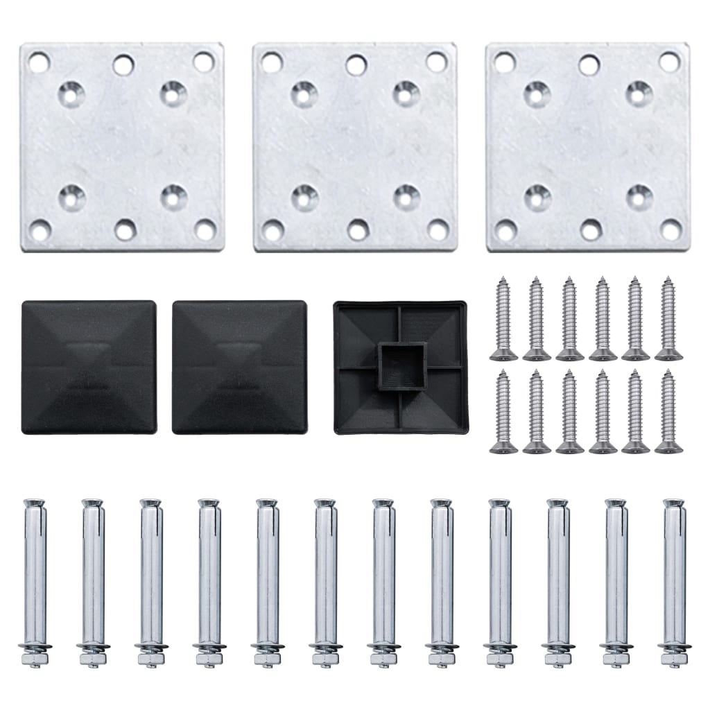 Zaunelement Set Wpc 353X146 Cm