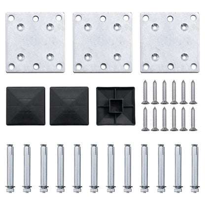 Zaunelement Set Wpc 353X146 Cm