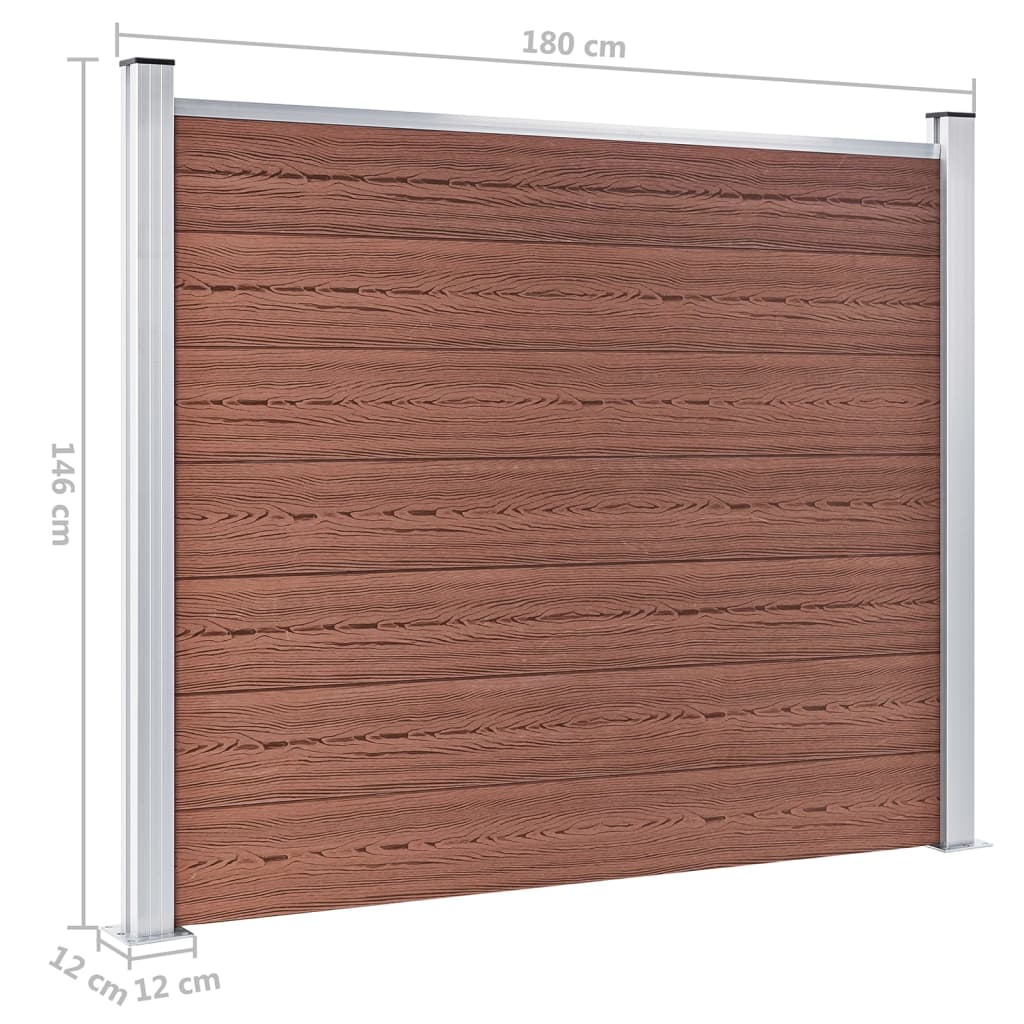 Zaunelement Set Wpc 526X146 Cm