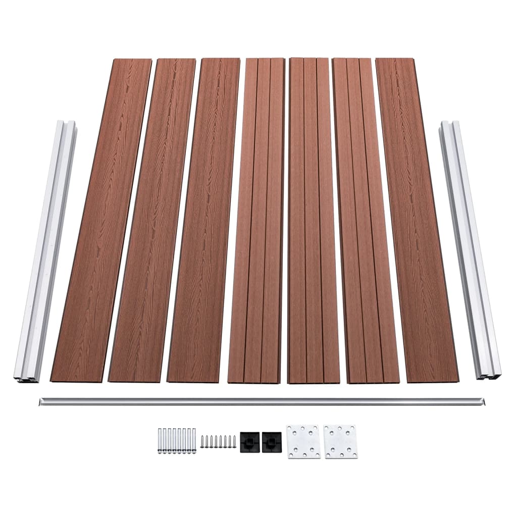 Zaunelement Set Wpc 699X146 Cm