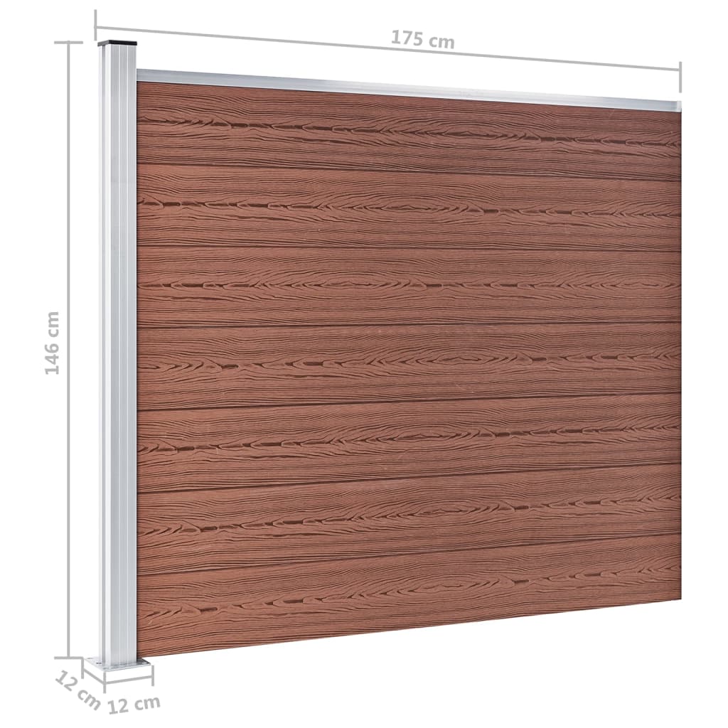 Zaunelement Set Wpc 872X146 Cm