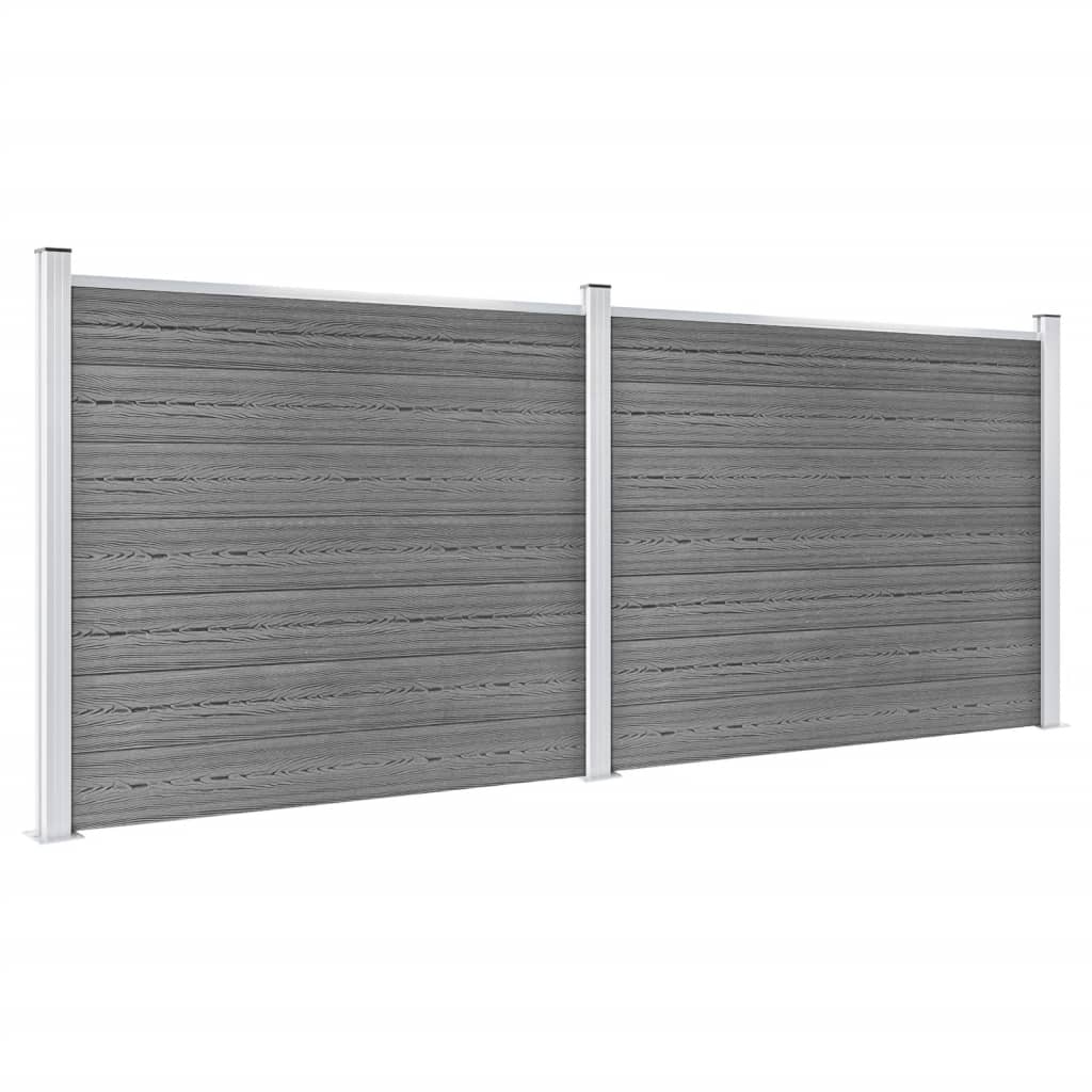 Zaunelement Set Wpc 353X146 Cm
