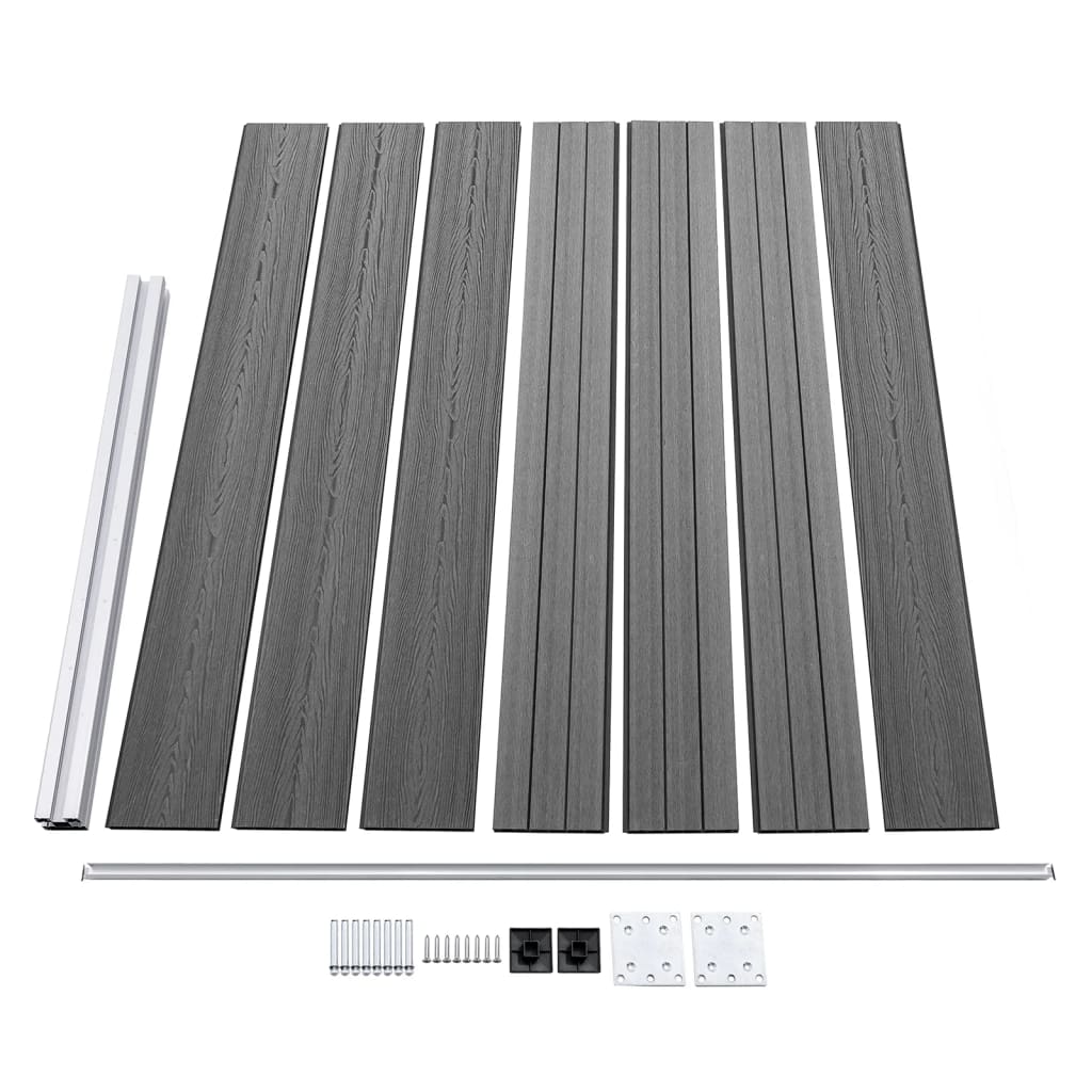 Zaunelement Set Wpc 353X146 Cm