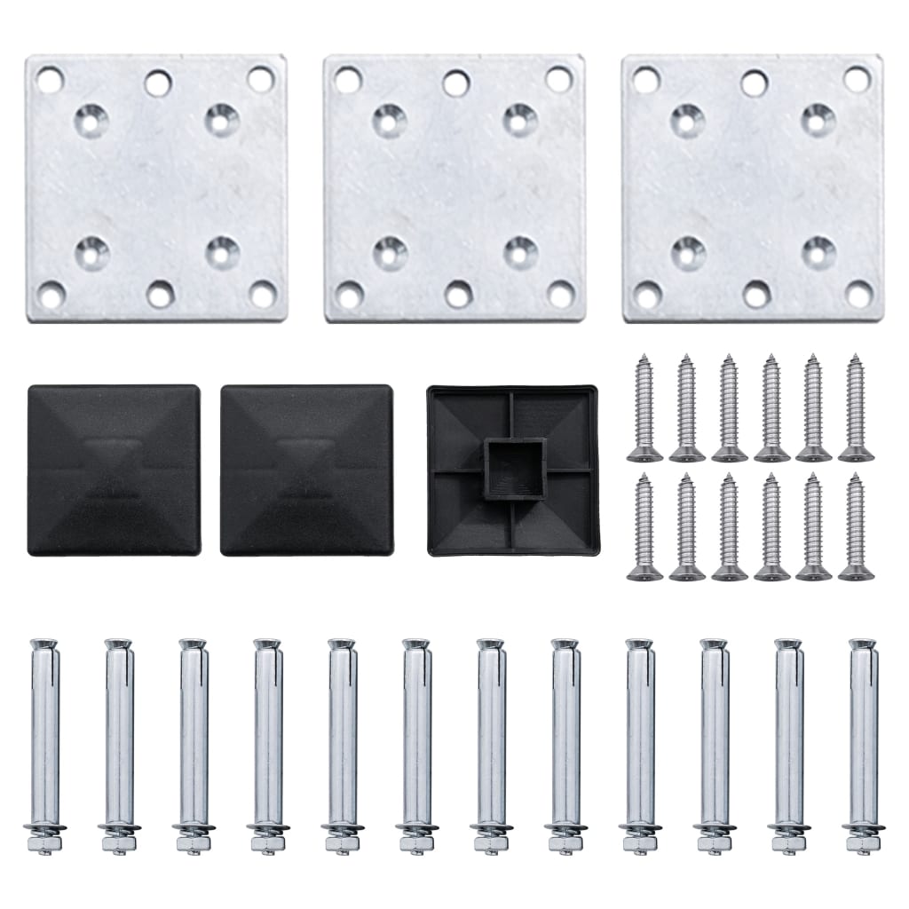 Zaunelement Set Wpc 353X146 Cm