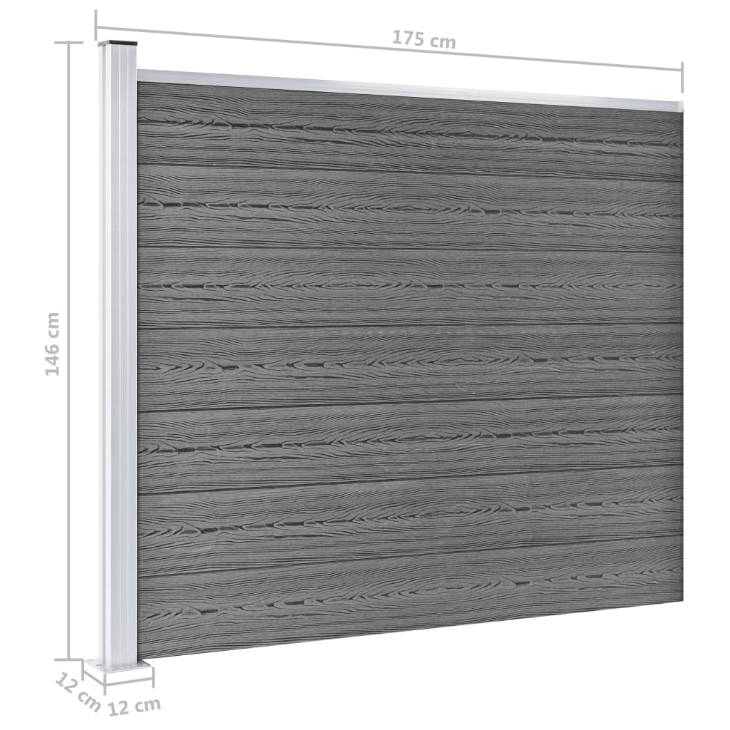 Zaunelement Set Wpc 526X146 Cm