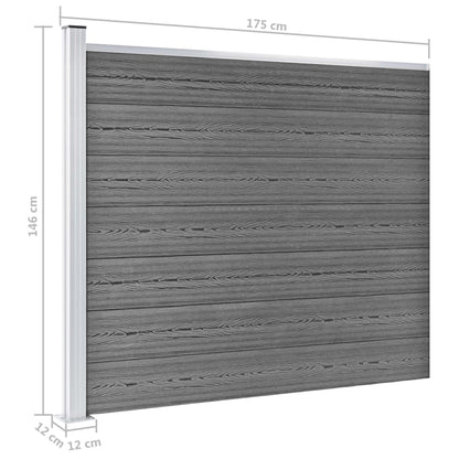 Zaunelement Set Wpc 526X146 Cm
