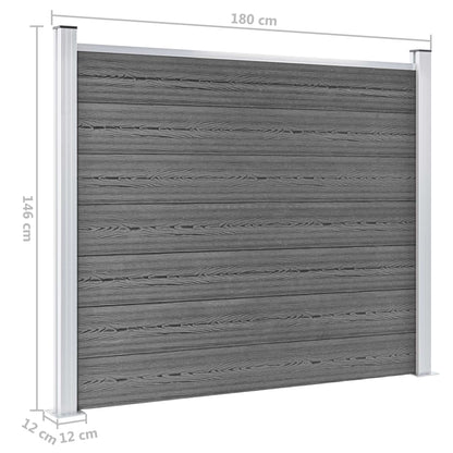 Zaunelement Set Wpc 526X146 Cm