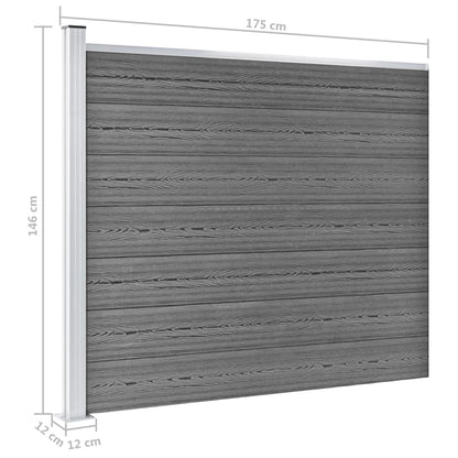 Zaunelement Set Wpc 699X146 Cm