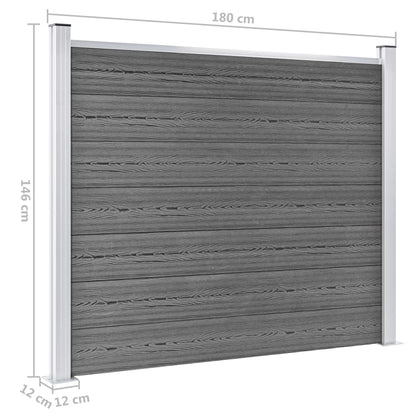 Zaunelement Set Wpc 699X146 Cm