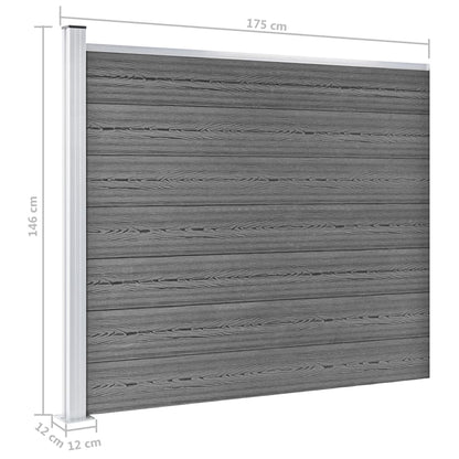 Zaunelement Set Wpc 872X146 Cm