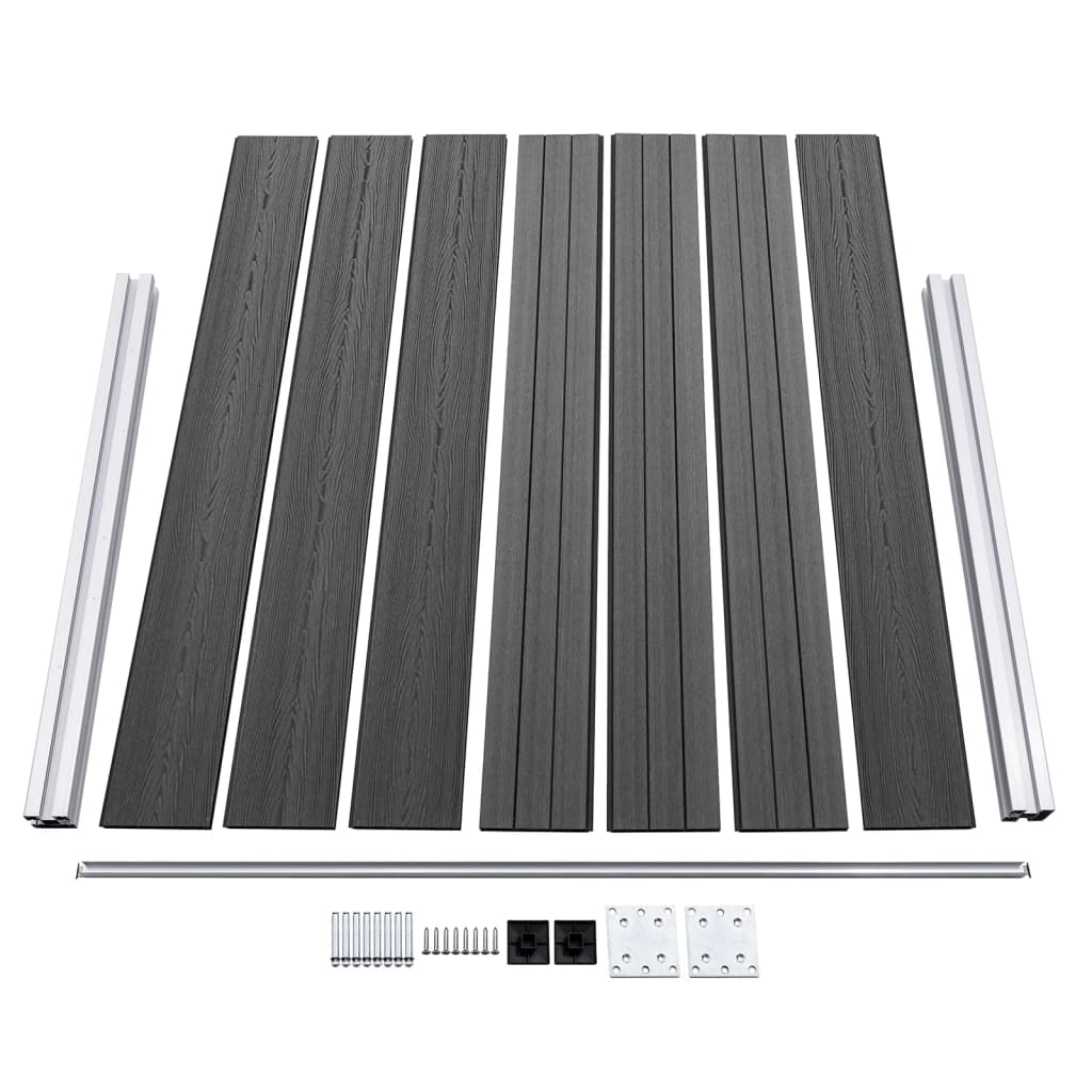 Zaunelement Set Wpc 353X146 Cm