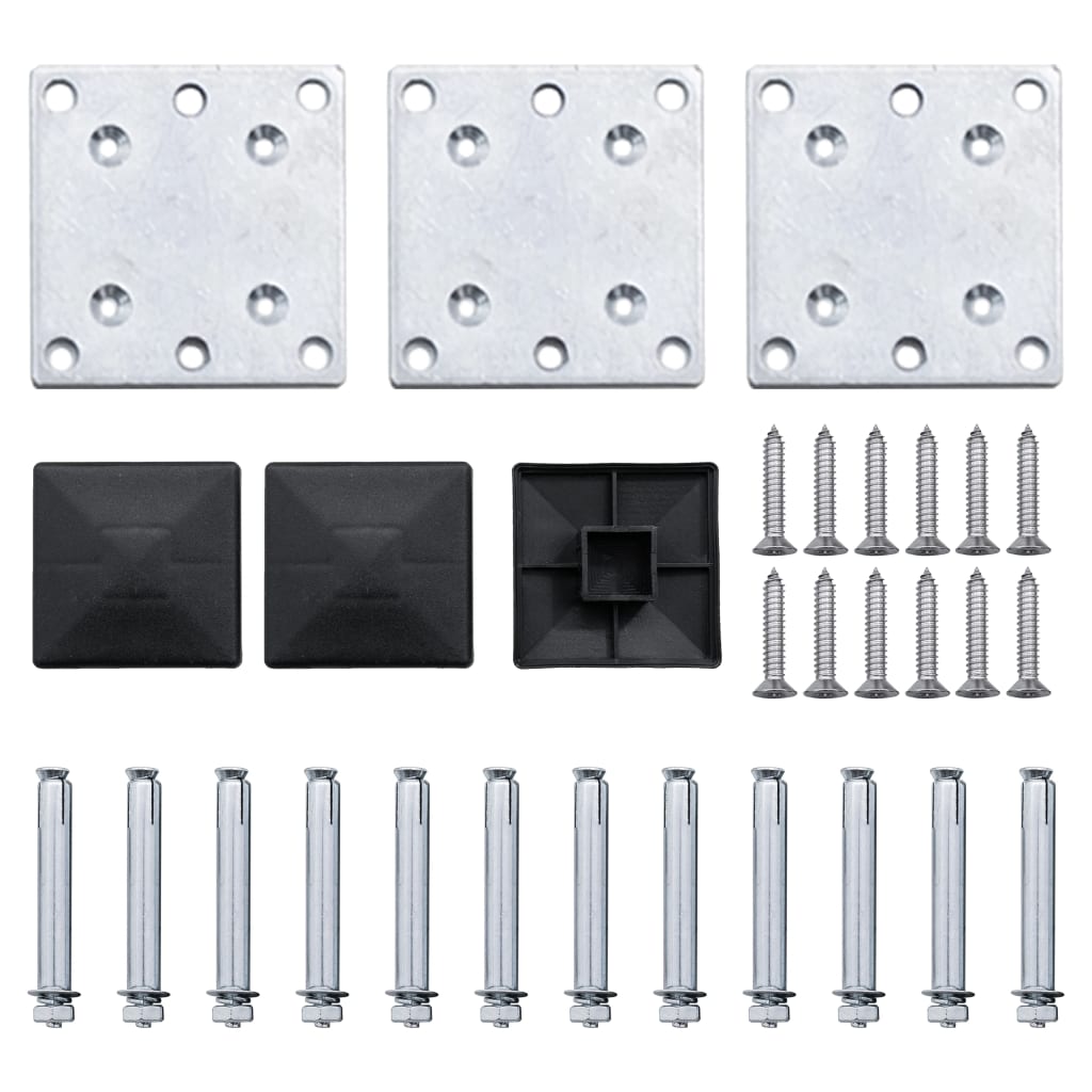 Zaunelement Set Wpc 353X146 Cm