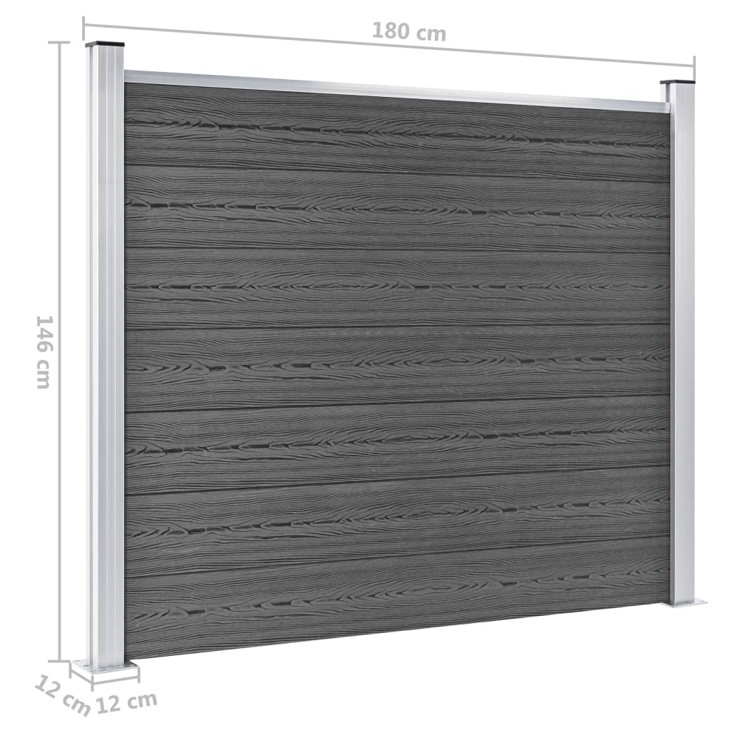 Zaunelement Set Wpc 526X146 Cm