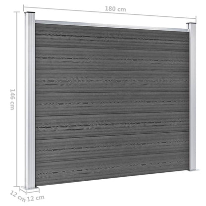 Zaunelement Set Wpc 526X146 Cm
