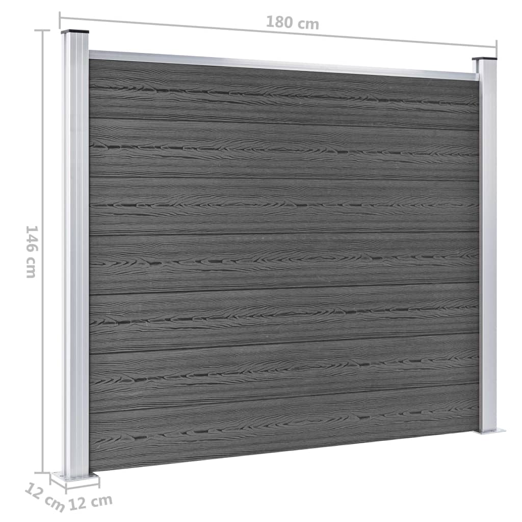 Zaunelement Set Wpc 699X146 Cm