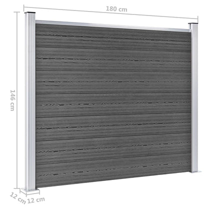 Zaunelement Set Wpc 699X146 Cm