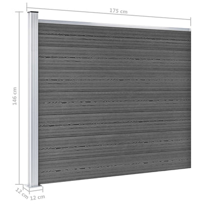 Zaunelement Set Wpc 699X146 Cm