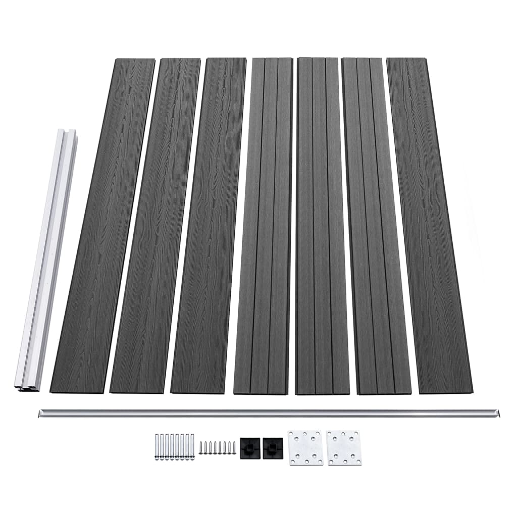 Zaunelement Set Wpc 699X146 Cm